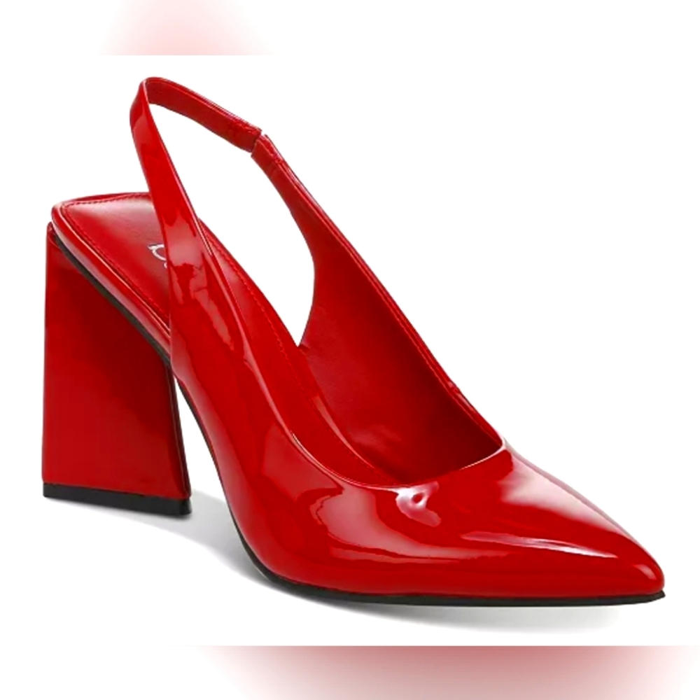 NWOB Bar III Arricap Red Patent Sling Back Sculpted Heels